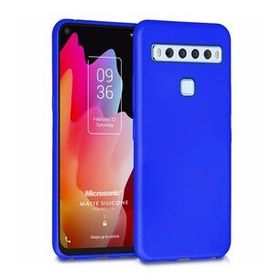 Microsonic Matte Silicone TCL 10L Mavi Cep Telefonu Kılıfı