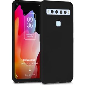 Microsonic Matte Silicone TCL 10L Siyah Cep Telefonu Kılıfı