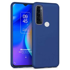 Microsonic Matte Silicone TCL 20 SE Lacivert Cep Telefonu Kılıfı
