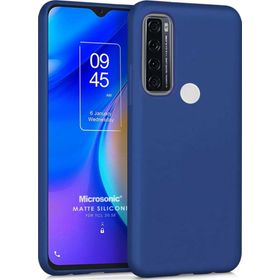 Microsonic Matte Silicone TCL 20 SE Lacivert Cep Telefonu Kılıfı