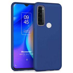 Microsonic Matte Silicone TCL 20 SE Lacivert Cep Telefonu Kılıfı