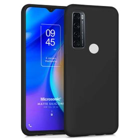 Microsonic Matte Silicone TCL 20 SE Siyah Cep Telefonu Kılıfı
