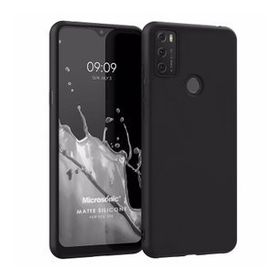 Microsonic Matte Silicone TCL 20E Siyah Cep Telefonu Kılıfı