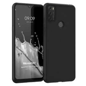 Microsonic Matte Silicone TCL 20E Siyah Cep Telefonu Kılıfı