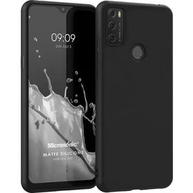 Microsonic Matte Silicone TCL 20E Siyah Cep Telefonu Kılıfı