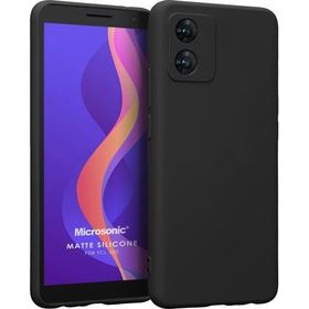 Microsonic Matte Silicone TCL 303 Siyah Cep Telefonu Kılıfı