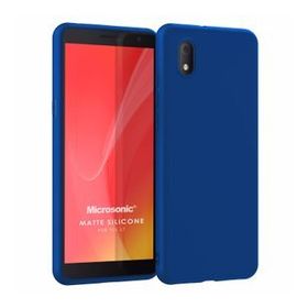 Microsonic Matte Silicone TCL L7 Mavi Cep Telefonu Kılıfı
