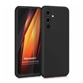 Microsonic Matte Silicone Tecno Pova Neo 2 Siyah Kılıf