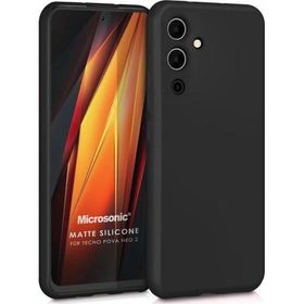Microsonic Matte Silicone Tecno Pova Neo 2 Siyah Kılıf