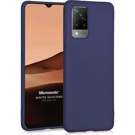 Microsonic Matte Silicone Vivo V21 Lacivert Cep Telefonu Kılıfı