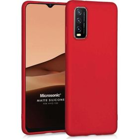 Microsonic Matte Silicone Vivo Y11S Kırmızı Cep Telefonu Kılıfı