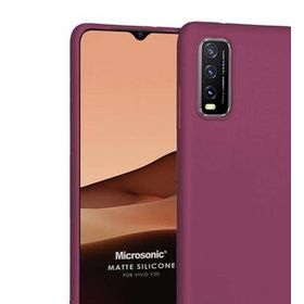 Microsonic Matte Silicone Vivo Y11S Mor Cep Telefonu Kılıfı