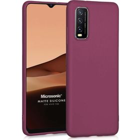 Microsonic Matte Silicone Vivo Y11S Mor Cep Telefonu Kılıfı