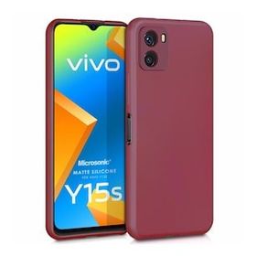 Microsonic Matte Silicone Vivo Y15S Mor Cep Telefonu Kılıfı