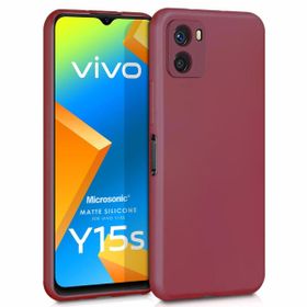 Microsonic Matte Silicone Vivo Y15S Mor Cep Telefonu Kılıfı