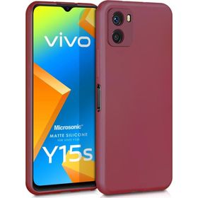 Microsonic Matte Silicone Vivo Y15S Mor Cep Telefonu Kılıfı