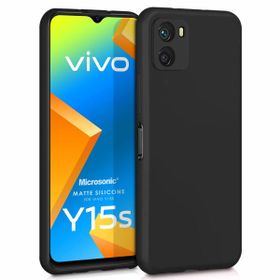 Microsonic Matte Silicone Vivo Y15S Siyah Cep Telefonu Kılıfı
