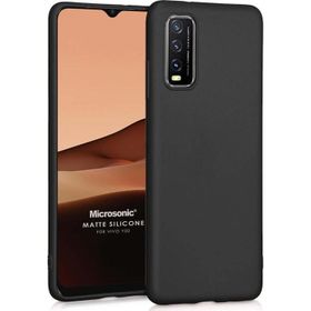 Microsonic Matte Silicone Vivo Y20 Siyah Cep Telefonu Kılıfı