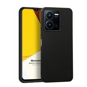 Microsonic Matte Silicone Vivo Y35 Siyah Cep Telefonu Kılıfı
