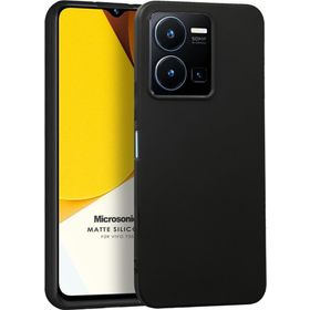 Microsonic Matte Silicone Vivo Y35 Siyah Cep Telefonu Kılıfı