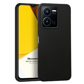 Microsonic Matte Silicone Vivo Y35 Siyah Cep Telefonu Kılıfı