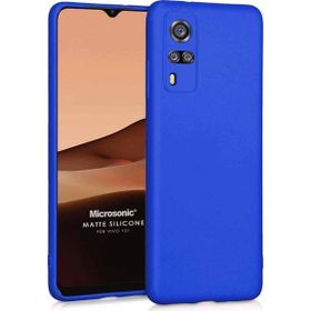 Microsonic Matte Silicone Vivo Y51 Mavi Cep Telefonu Kılıfı