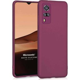 Microsonic Matte Silicone Vivo Y51 Mor Cep Telefonu Kılıfı