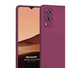 Microsonic Matte Silicone Vivo Y51 Mor Cep Telefonu Kılıfı