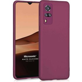 Microsonic Matte Silicone Vivo Y51 Mor Cep Telefonu Kılıfı