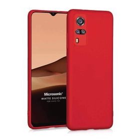 Microsonic Matte Silicone Vivo Y53S Kırmızı Cep Telefonu Kılıfı