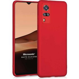 Microsonic Matte Silicone Vivo Y53S Kırmızı Cep Telefonu Kılıfı