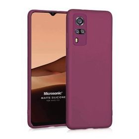 Microsonic Matte Silicone Vivo Y53S Mor Cep Telefonu Kılıfı