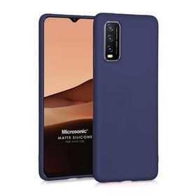 Microsonic Matte Silicone Vivo Y70 Lacivert Cep Telefonu Kılıfı