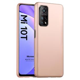 Microsonic Matte Silicone Xiaomi Mi 10T Gold Cep Telefonu Kılıfı