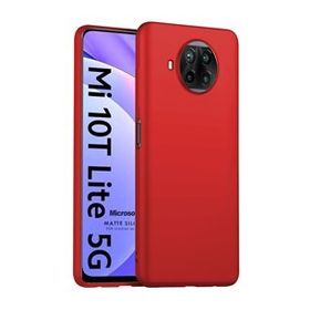 Microsonic Matte Silicone Xiaomi Mi 10T Lite Kırmızı Cep Telefonu Kılıfı