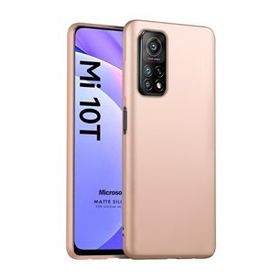 Microsonic Matte Silicone Xiaomi Mi 10T Pro Gold Cep Telefonu Kılıfı
