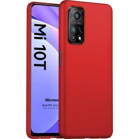 Microsonic Matte Silicone Xiaomi Mi 10T Pro Kırmızı Cep Telefonu Kılıfı