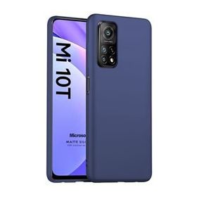 Microsonic Matte Silicone Xiaomi Mi 10T Pro Lacivert Cep Telefonu Kılıfı