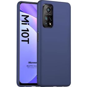 Microsonic Matte Silicone Xiaomi Mi 10T Pro Lacivert Cep Telefonu Kılıfı