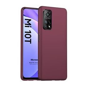 Microsonic Matte Silicone Xiaomi Mi 10T Pro Mor Cep Telefonu Kılıfı
