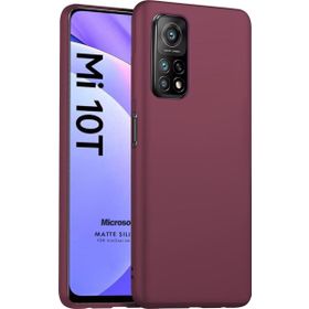 Microsonic Matte Silicone Xiaomi Mi 10T Pro Mor Cep Telefonu Kılıfı