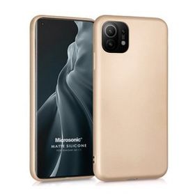 Microsonic Matte Silicone Xiaomi Mi 11 Gold Cep Telefonu Kılıfı