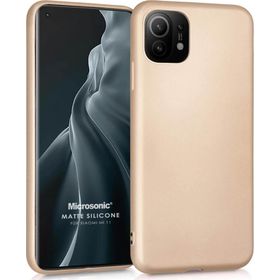 Microsonic Matte Silicone Xiaomi Mi 11 Gold Cep Telefonu Kılıfı
