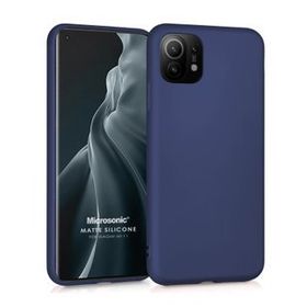 Microsonic Matte Silicone Xiaomi Mi 11 Lacivert Cep Telefonu Kılıfı