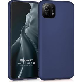 Microsonic Matte Silicone Xiaomi Mi 11 Lacivert Cep Telefonu Kılıfı