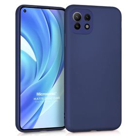 Microsonic Matte Silicone Xiaomi Mi 11 Lite Lacivert Cep Telefonu Kılıfı