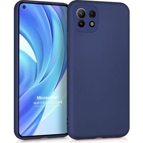 Microsonic Matte Silicone Xiaomi Mi 11 Lite Lacivert Cep Telefonu Kılıfı