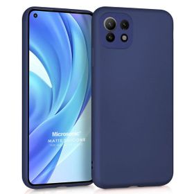 Microsonic Matte Silicone Xiaomi Mi 11 Lite Lacivert Cep Telefonu Kılıfı