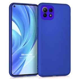 Microsonic Matte Silicone Xiaomi Mi 11 Lite Mavi Cep Telefonu Kılıfı