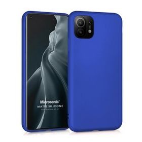 Microsonic Matte Silicone Xiaomi Mi 11 Mavi Cep Telefonu Kılıfı